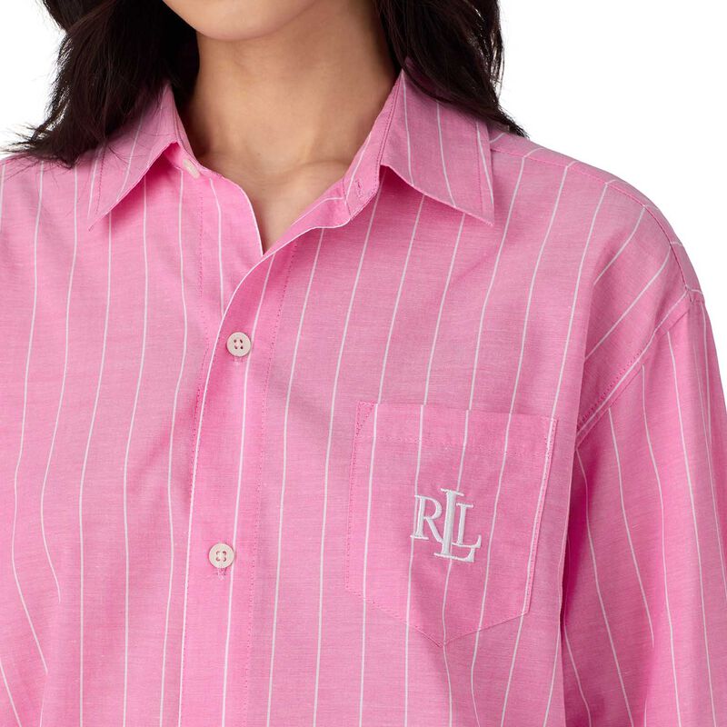 Lauren Ralph Lauren Cotton Lawn L/S His Shirt Sleepshirt image number 2